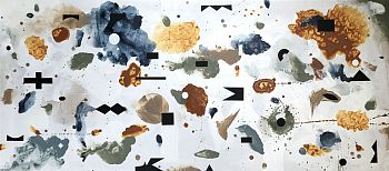 Composition with a black forms